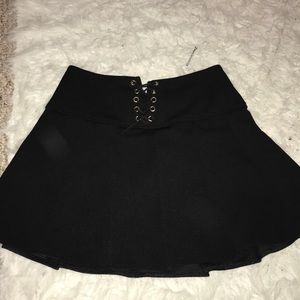 Black mini skirt